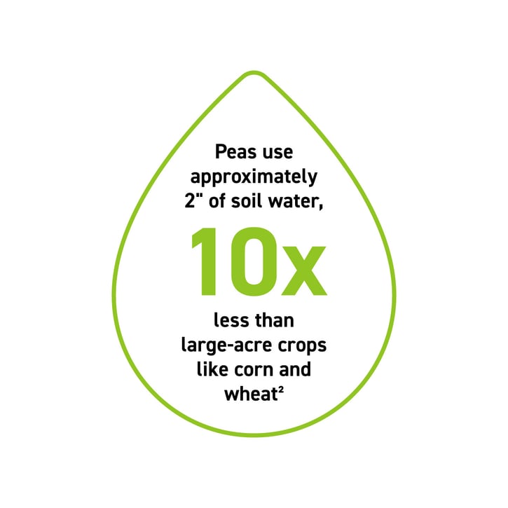 Pea water use statistic.